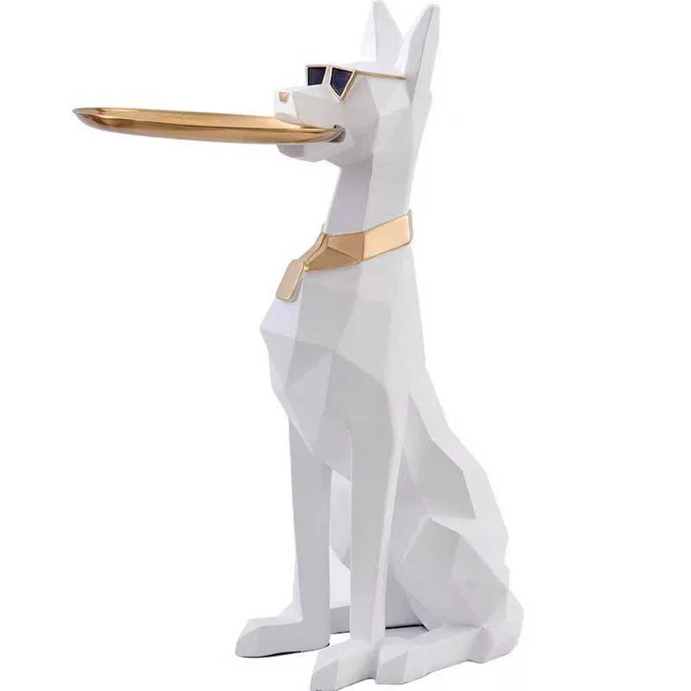 사이드테이블 도베르만 트레이 장식 협탁 인테리어 화이트74CM