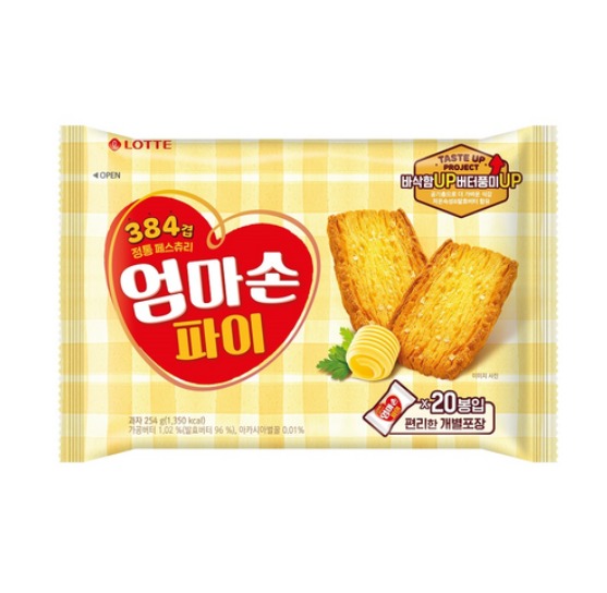 롯데웰푸드 엄마손 파이 254g