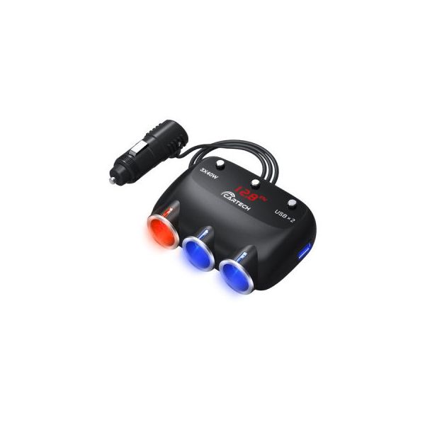 카테크 차량용 멀티 시거잭 소켓 고속 급속 충전기 USB CT413