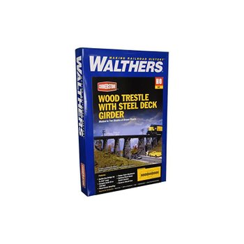 Walthers Cornerstone Series Kit HO Scale Trestle w Steel Deck Girder B