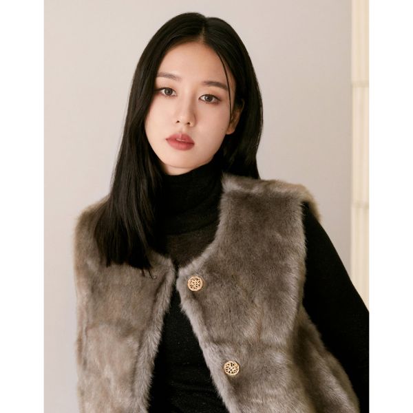 셀렙샵에디션 셀렙샵에디션 24FW FAUX밍크 버튼업