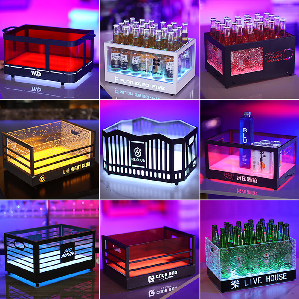 매쉬 와인 아이스 얼음통 LED 여행 아이스버킷 호프 파티용품 1 버켓 로고 샴페인