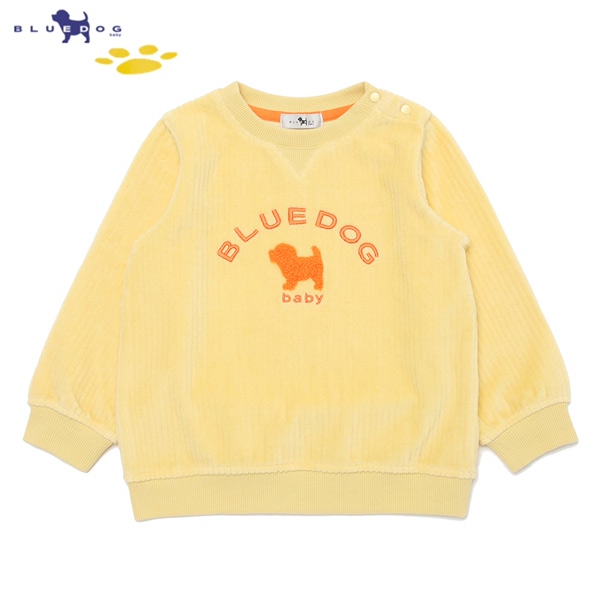 블루독베이비 블루독베이비 hu 24 FW YE 벨로아소프트스웨트셔츠A 유아티셔츠 맨투맨 겨울티셔츠 활동복 44C19-334-01