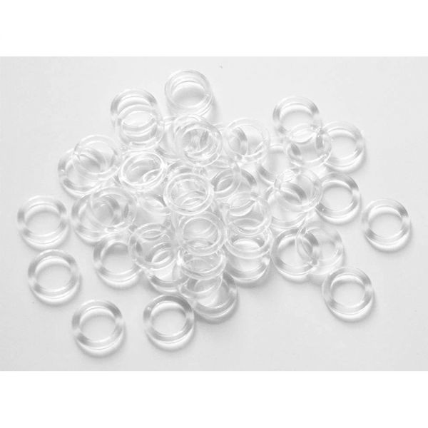 카페 커튼 링 100pcs 로마 색조용 투명 플라스틱 58