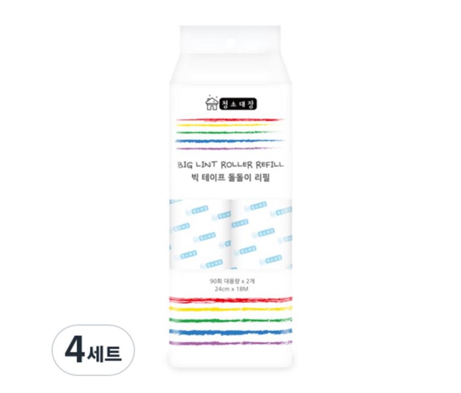 청소대장 테이프 클리너 리필 2p 4세트 대