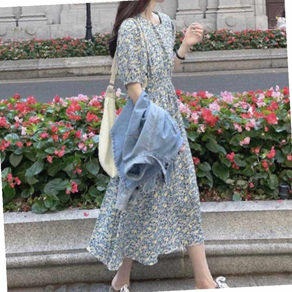 하늘하늘원피스 쉬폰 플라워 여성여름원피스