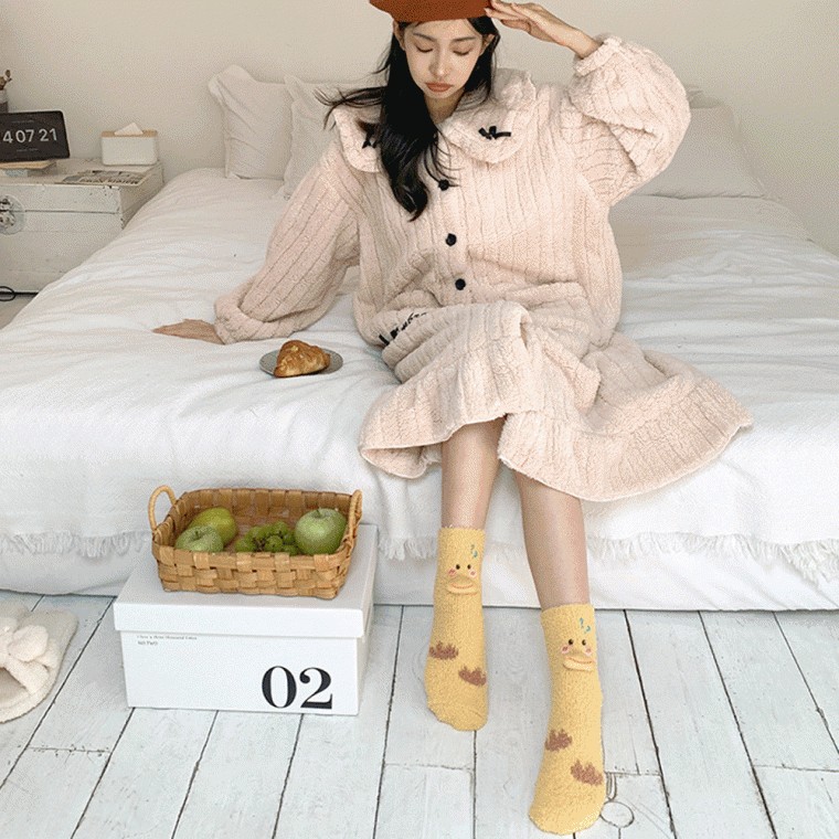 주식회사비케이 꽥꽥오리 극세사 양말