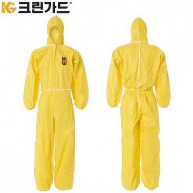 유한킴벌리 크린가드 유한킴벌리 크린가드 A40 보호복 24벌 1박스 방진복 작업복 노랑-후드원피스 특대형 43402 24개