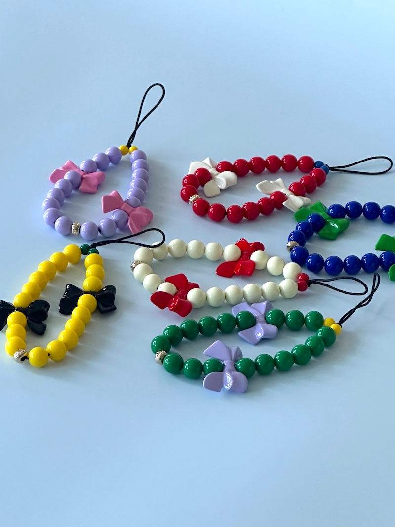 녹녹 a little bit big ball ribbon strap