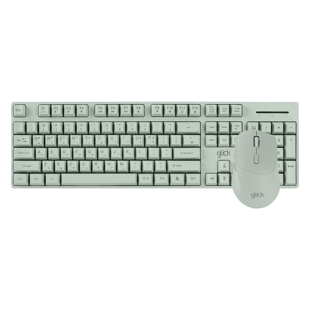 지클릭커 지클릭커 오피스프로 WMK60 스탠다드 M 무선 키보드 인체 공학 무소음 마우스 세트