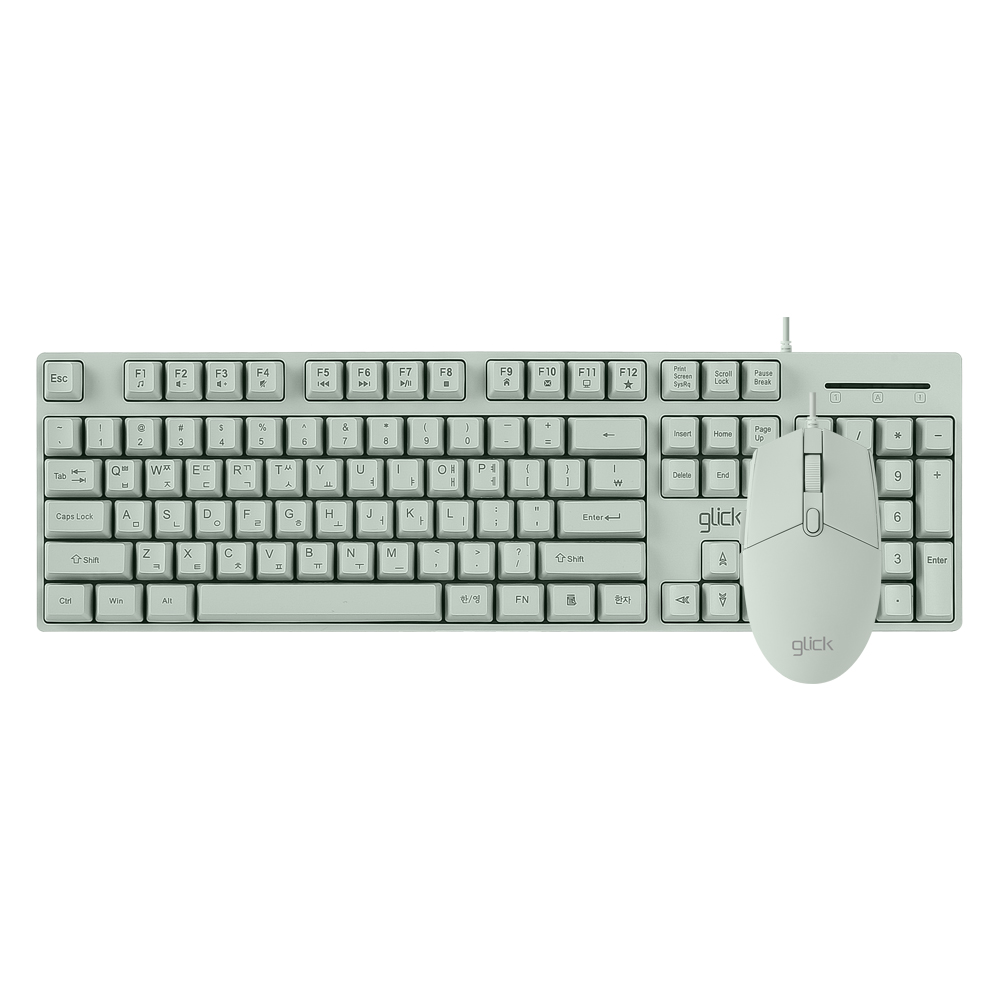 지클릭커 지클릭커 오피스프로 GMK-500 스탠다드 M 키보드 무소음 마우스 키스킨 포함 세트