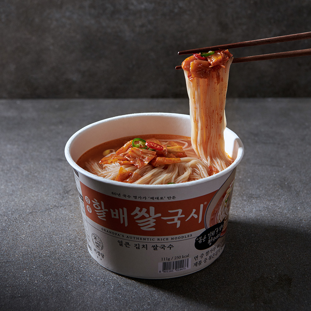 미정당 경주 할배쌀국시 얼큰김치 쌀국수 111g 12개입