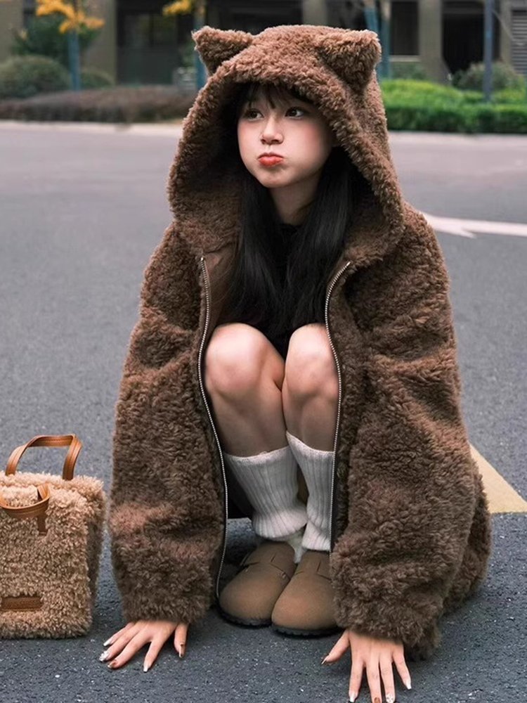 2024 가을 겨울 여성을위한 새로운 메일 라드 커피 컬러 5160N5812627