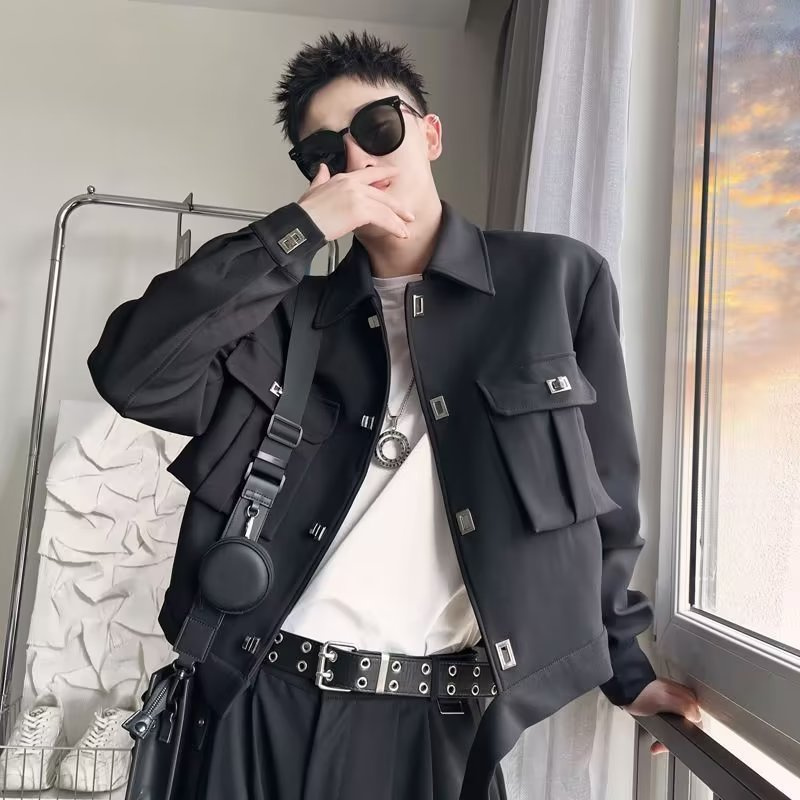 추동경량보이자켓캐쥬얼루즈핏코트남 블랙-P138 C327-JK25