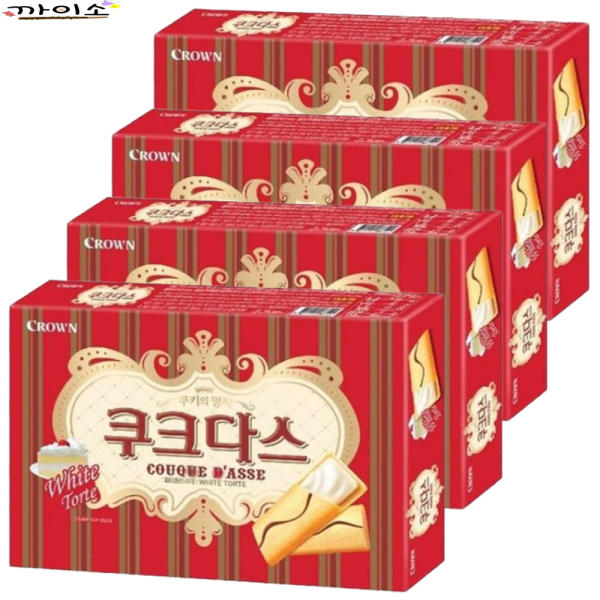 크라운 크라운 크라운 쿠크다스 288g X 4곽 비스킷