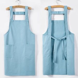 바리스타 카페 앞치마 서빙 커피숍 A025 가정용 면화 미용사 유치원 작업복 식당 꽃 예술 그림 커피 차