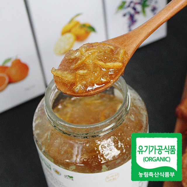 섬바다식품 유기농 자연숙성 24년 수제 햇 유자차 2kg