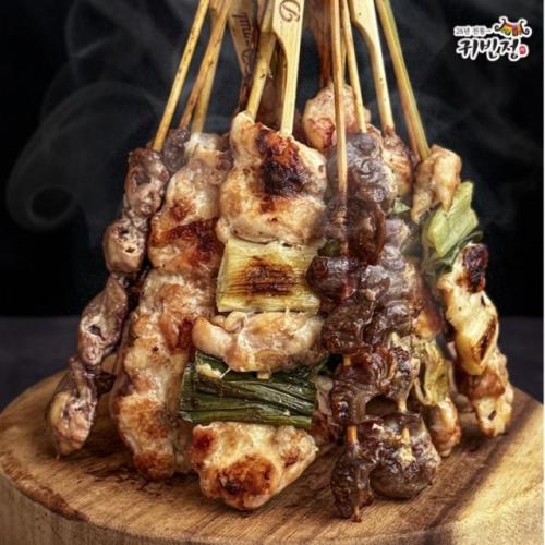 귀빈정 명물 대구서문시장 줄서는맛집 수제 닭꼬치 모둠꼬치 닭살4 파닭4 염통4