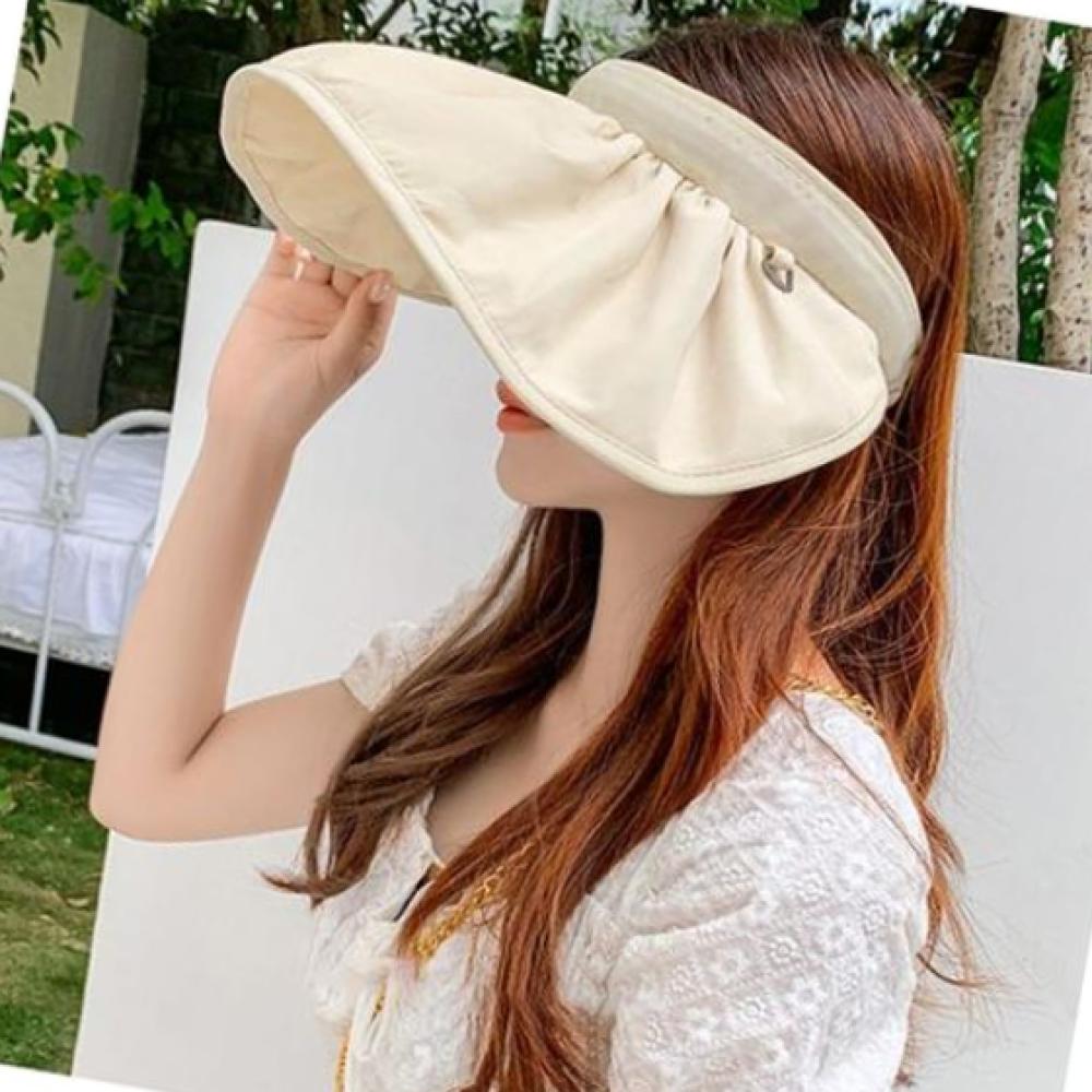 투웨이 롤업 헤어밴드 썬캡아이보리
