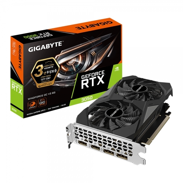 기가바이트 기가바이트 지포스 RTX 3050 WINDFORCE OC V2 D6 6GB 제이씨현