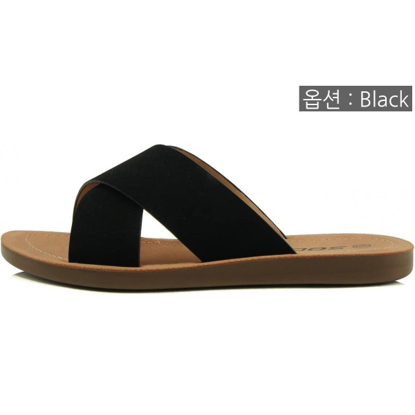 디에프디인터내셔날 소다 Soda Shoes Women Sandals Crisscross Band Strap Casual Slides 신발 여성 샌들 스트랩 캐주얼