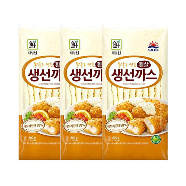 사조대림 사조 대림 속이 꽉 찬 통살생선까스 600g X 3개 생선가스 반