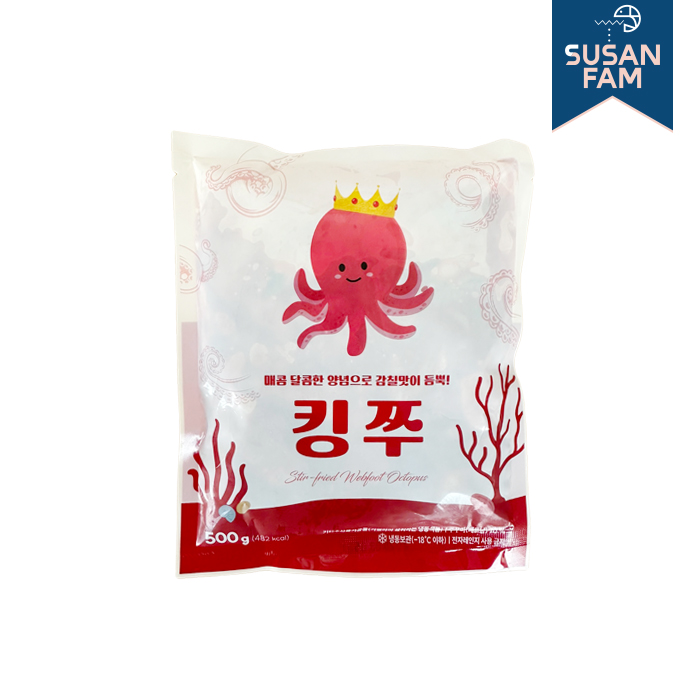 킹쭈 양념쭈꾸미볶음 500g 캠핑 요리 밀키트 수산팜
