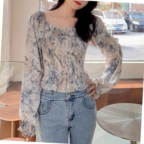 데일리 오프숄더 블라우스 프릴 멀티룩