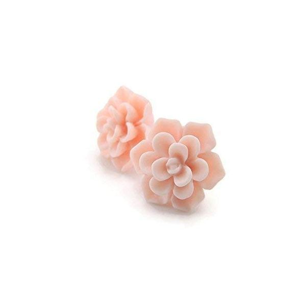 민감한 귀를 위한 저자극 다육질 귀걸이아쿠아 100 무금속 플라스틱 포스트 Matte Pale Pure Titanium