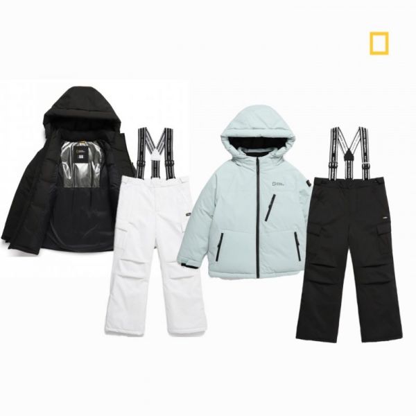 내셔널지오그래픽키즈 매장정품 스노우 윈터 세트 스키복 보드복 다운점퍼 K244UDW060-SET 376336