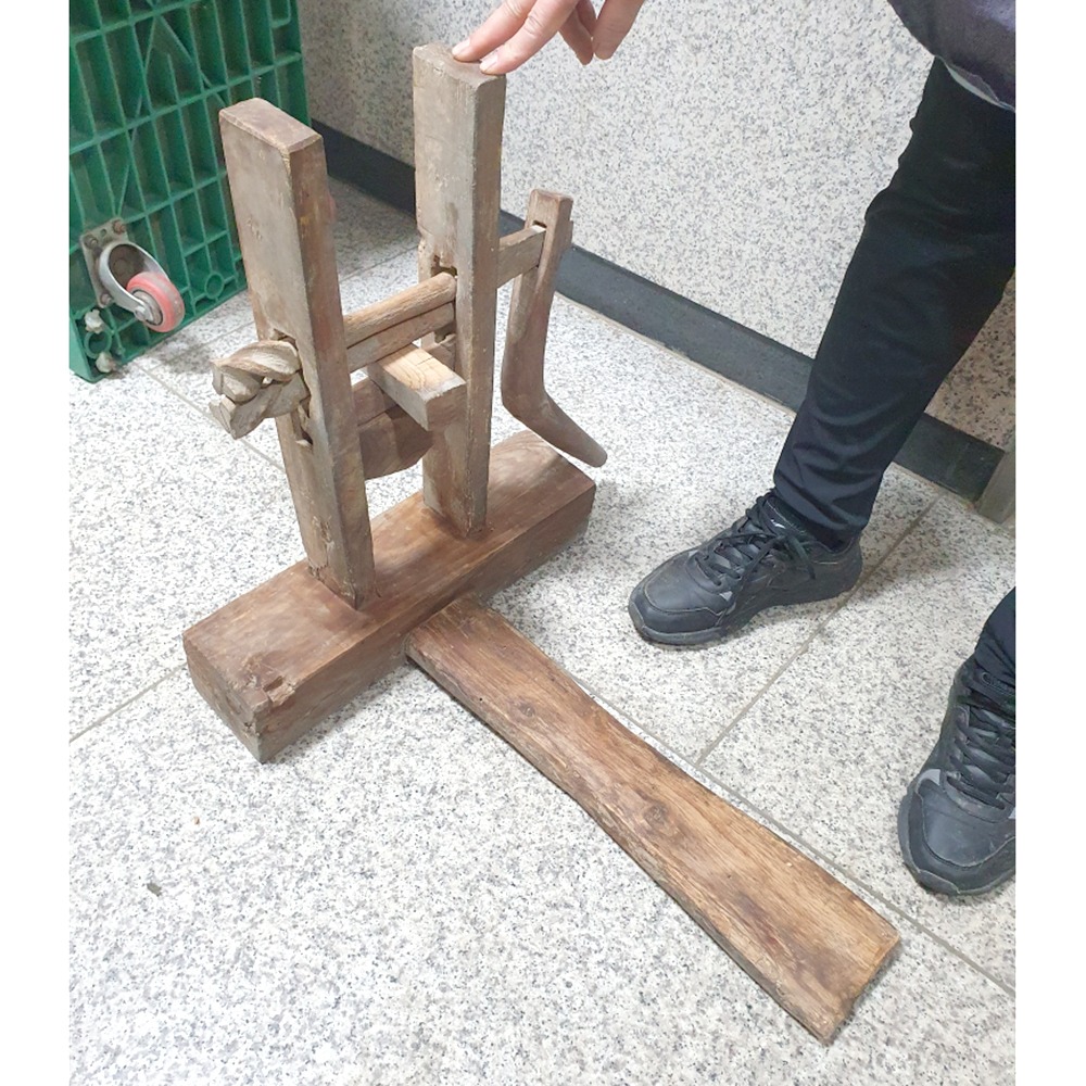 5 중고 옛날 씨아 전통소품 골동품 민속품 목화씨 빼는 틀 물레