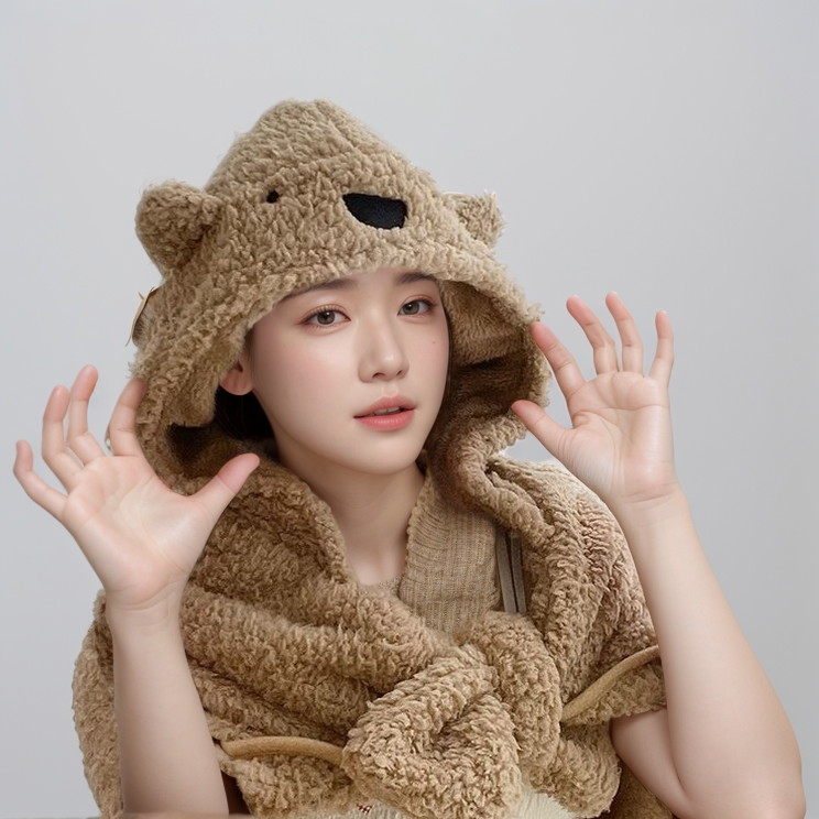 하이샵 곰돌이푸우 입는담요 어깨 여밈 다기능
