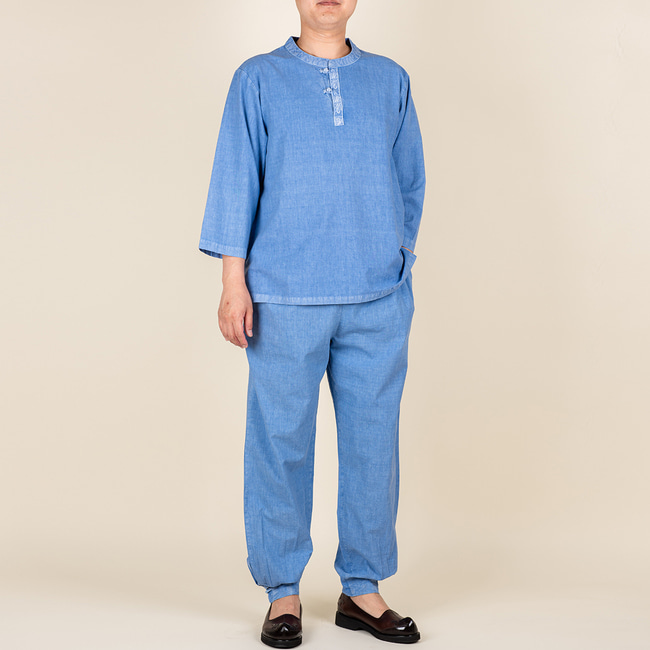 다오네우리옷 다오네우리옷 남자 공용가능 -가온 30수 2ps R 생활한복 개량한복 100 장미빛갈색-회보라색 투톤