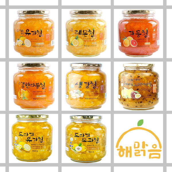 해맑음 유자청 과일청 7종 과일50