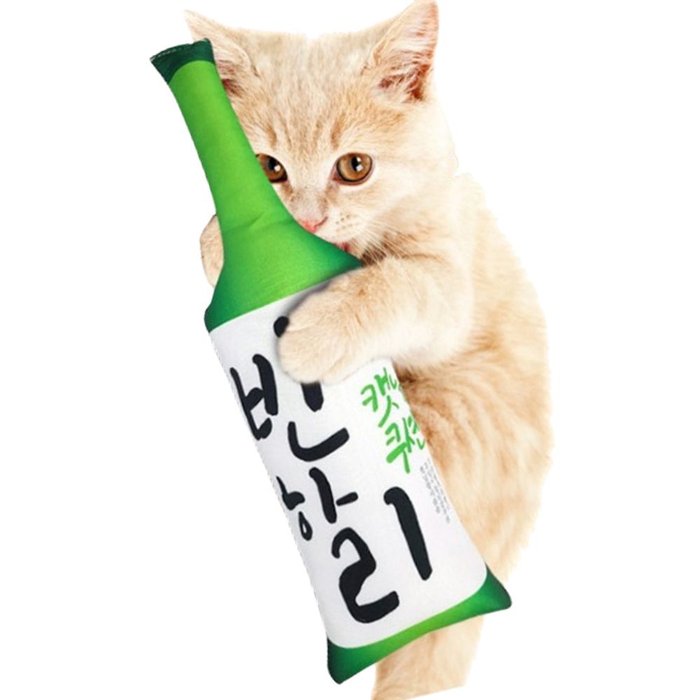 고양이 캣닢 애착 소주 쿠션 1P 핸드메이드 베개 토이
