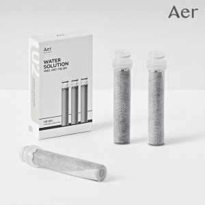 아에르 필터샤워기 물냄새 잔류염소 불순물 녹물 제거 샤워기 리필용 카본 필터 3개입