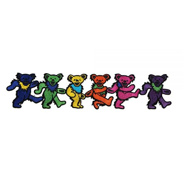 CD VisiON 온ary ApplicatiON 온 Grateful Dead Dancing BEAR 이어s 3x8 패치 멀티컬러 라지 1202