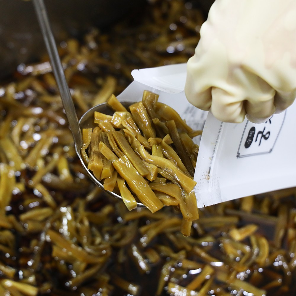 단양구경시장 유리네 수제 궁채 장아찌 절임 1kg 500g 1개