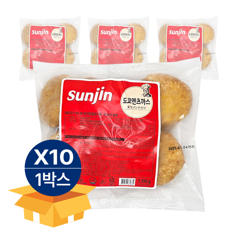 선진 선진 디오 선진 도쿄 멘츠까스 1 1kg 110g X 10개 X 10봉 1박스 냉동