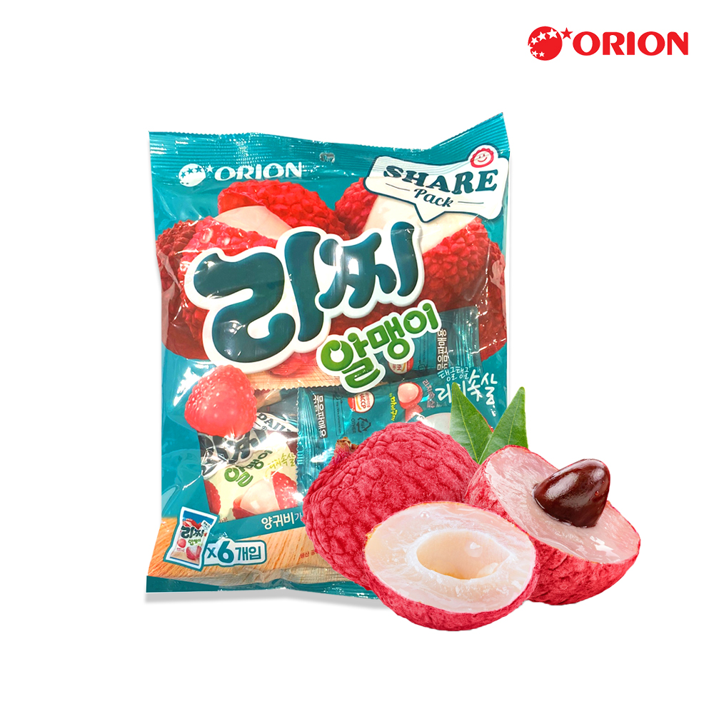 오리온 오리온 오리온 리찌알맹이 젤리 216g 36g x 6봉입 리치 마이구미