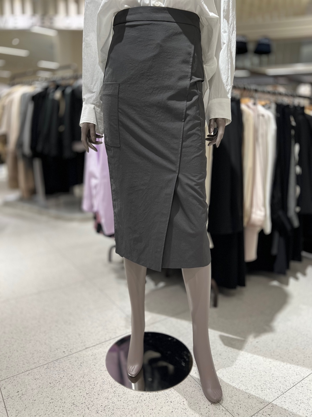 파슨스 Flat Slit Pocket Pencil Skirt 파슨스 피 PW2S2SK04