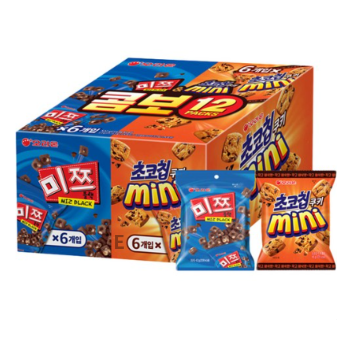 오리온 오리온 오리온 오리온 초코칩 45g x 6p 미쯔 미니 42g x 6p 2가지 미쯔6P 초코칩쿠키미니6P 80개