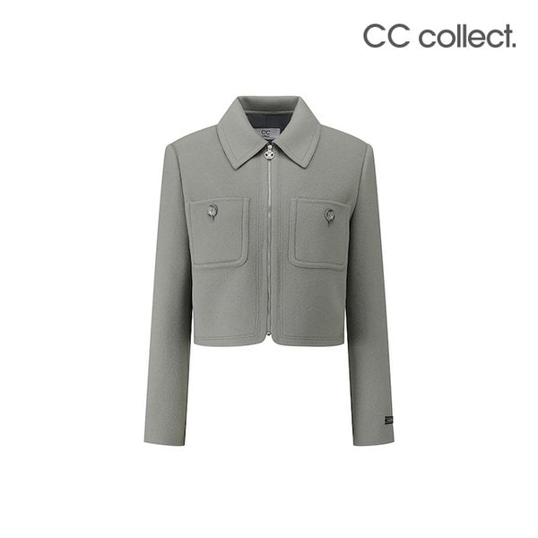 씨씨콜렉트 CC콜렉트 CC콜렉트 스탠카라 크롭 핸드메이드 자켓 GR 55 GR1 C234MSG509 741335