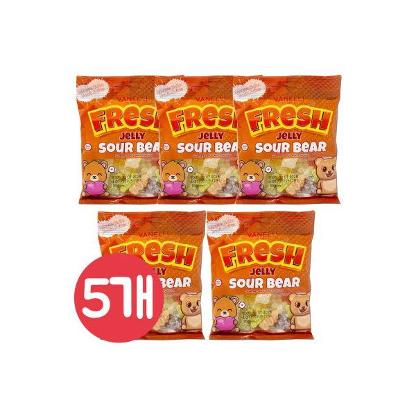UNKNOWN UNKNOWN 바넬리 프레시 사우어 베어 곰 모양 젤리 80g 하리보 마이쮸 비틀즈 마이구미 마이쮸 아이셔 신짱 바넬리 프레시 사우어... 