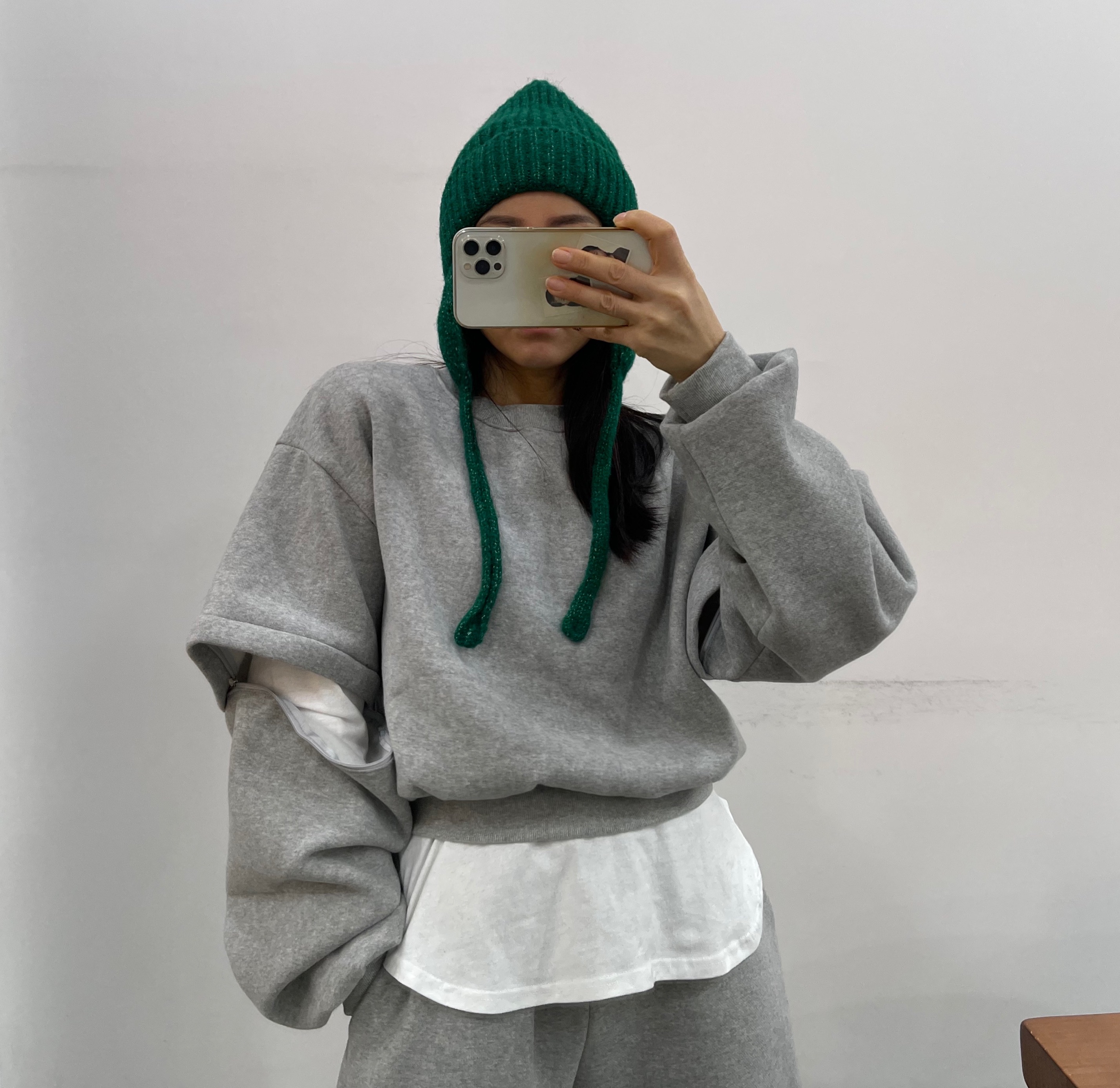 맵시 투앤디 지퍼 맨투맨 -2color-