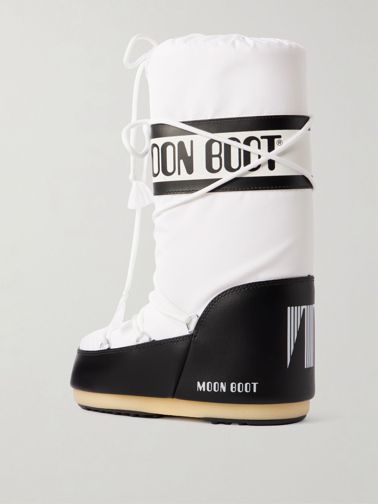 문부츠 MOON BOOT 문부츠 투톤 나일론 합성 가죽 아이콘 부츠 NA02 1400440