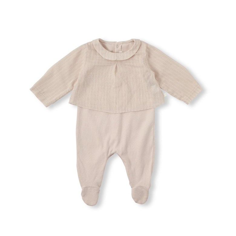 베네베네 베네베네 BABY 스트라이프 셔츠 오가닉 슬립수트 6M 1023964