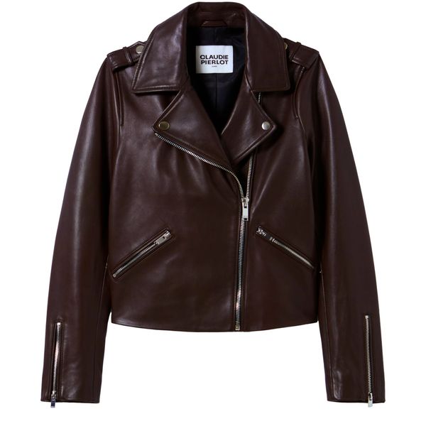 끌로디피에로 CLAUDIE PIERLOT 벨티드 스무스 레더 재킷