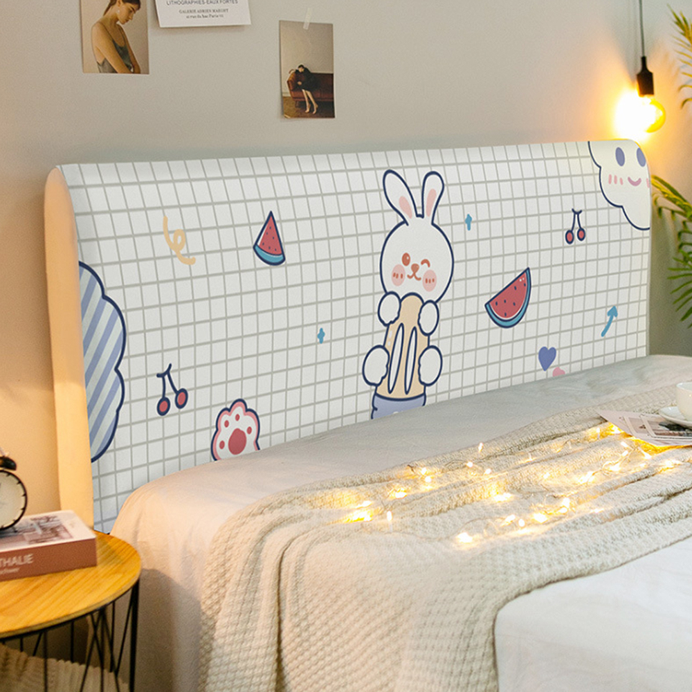해피드림 침대 헤드 커버 체크토끼 50 65 x 200 cm 1개