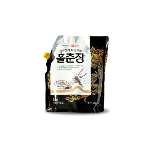 대한제분 쿡스 홀춘장 3kg 간편하게 찍어먹는 춘장 중화요리 짜장 소스
